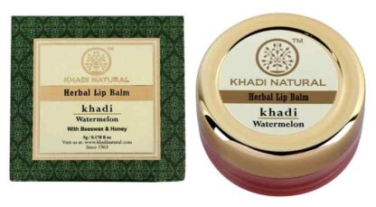 Khadi Watermelon Lip Balm - With Beeswax & Honey - 5gm