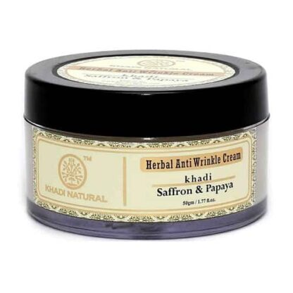 Khadi Herbal Anti Wrinkle Cream - Saffron & Papaya - 50gm
