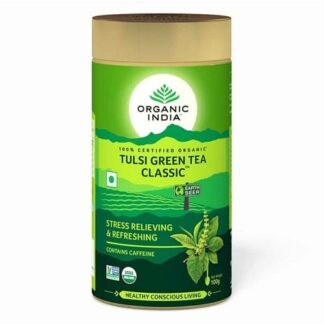 Organic india tulsi green tea tin