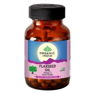 Organic India Flax Seed Oil 60 Capsules Bottle